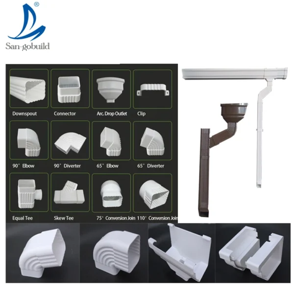 China PVC Gutter Drainage/PVC Gutter/Plastic Rain Gutter System