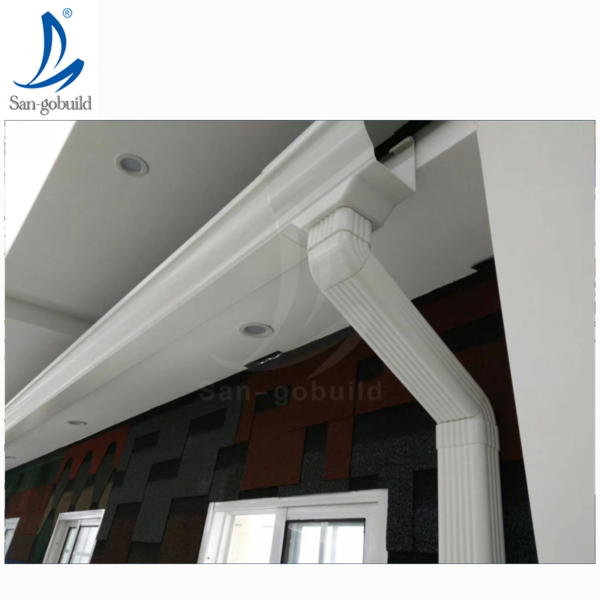 China PVC Roofing Materials Supplier Kerala India Rain Gutter Product Roof Water Drainage System Wholsesale Price Plastic Rainwater Collector