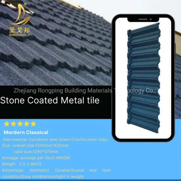 China Roof Manufacturers New Roofing Building Material Corrugated Aluzinc Stone Coated Metal Tiles Steel Roofing Sheet
