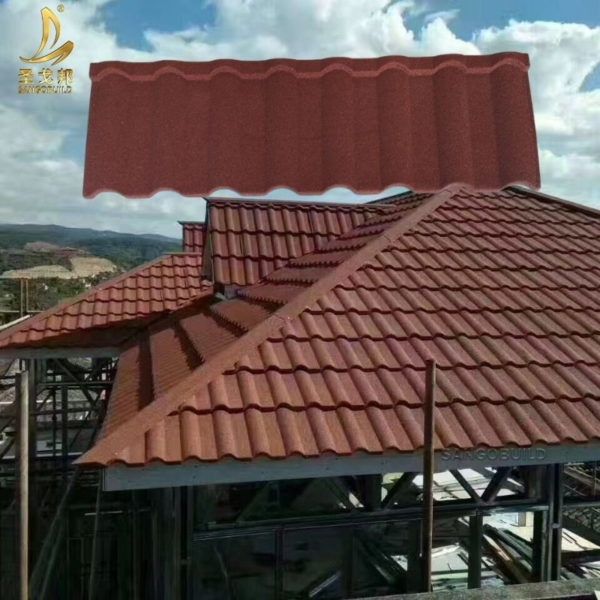 China Roofing Material Manufacturer Hot Sell Milano Type Roof Tile Stone Coated Metal Roofing Tiles