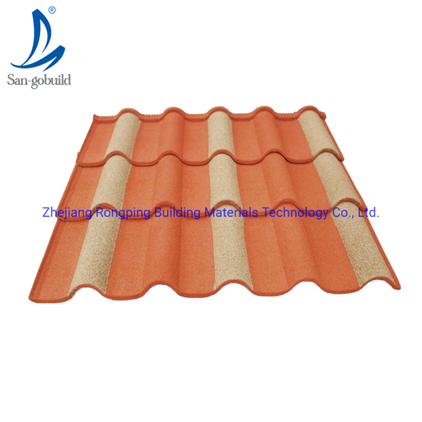 China Supplier Roofing Material Aluminum Zinc Sheet Color Stone Coated Metal Roof Tiles