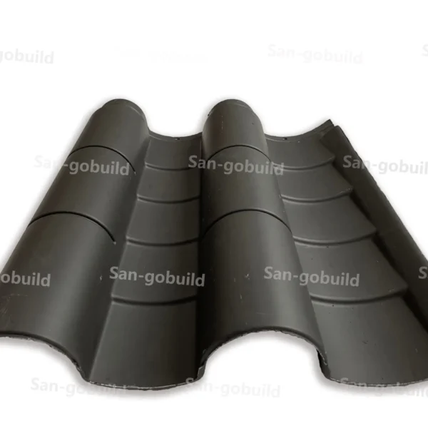 Chinese Manufacturer Traditional Polyester Building Material Clay Style Roofing Sheet Color Temple Roof