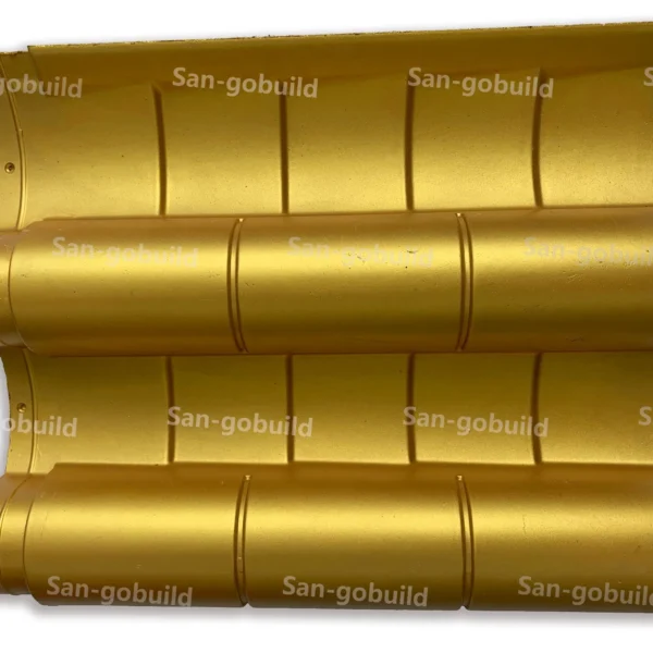 Chinese Roof Tile Traditional Polyester Building Material Clay Style Roofing Sheet Golden Color Temple Roof Tile