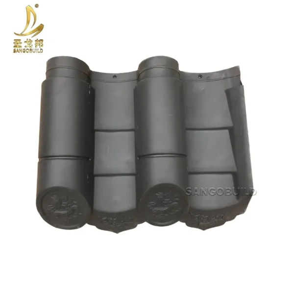 Chinese Style High Polymer Decorative Tube Tile High Quality Synthetic Chinese Style Antique Roof Tiles