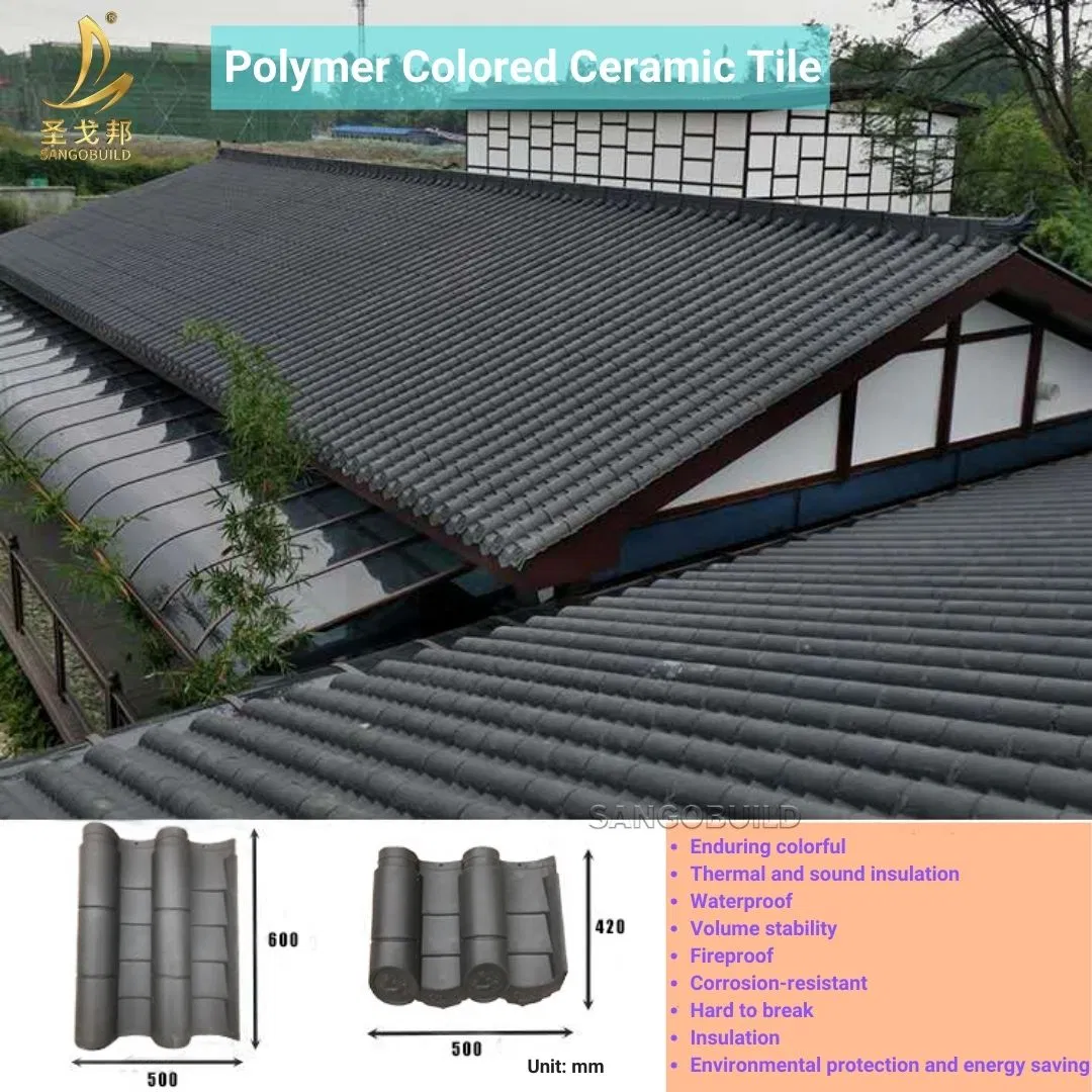 Chinese Style High Polymer Decorative Tube Tile High Quality Synthetic Chinese Style Antique Roof Tiles Chinese Style High Polymer Decorative Tube Tile High Quality Synthetic Chinese Style Antique Roof Tiles