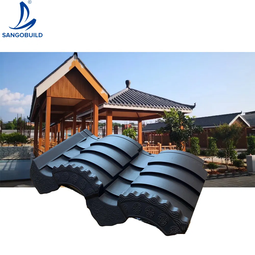 Chinese Style Traditional Antique Tile Polymer Composite Decorative Roofing for Temple Park Chinese Style Traditional Antique Tile Polymer Composite Decorative Roofing for Temple Park