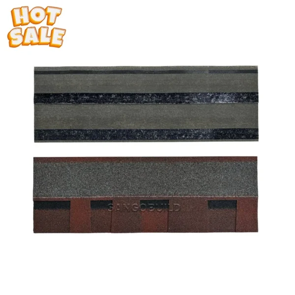 Chinese Supplier Asphalt Fiberglass Flat Roofing Sheets Windproof Fireproof Asphalt Roofing Shingle