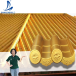 Chinese Traditional Clay Curved Roof Tile for Temple, Grey Color Ceramic Roofing Tiles Thailand Indonesia Vietnam Philippines Cambodia
