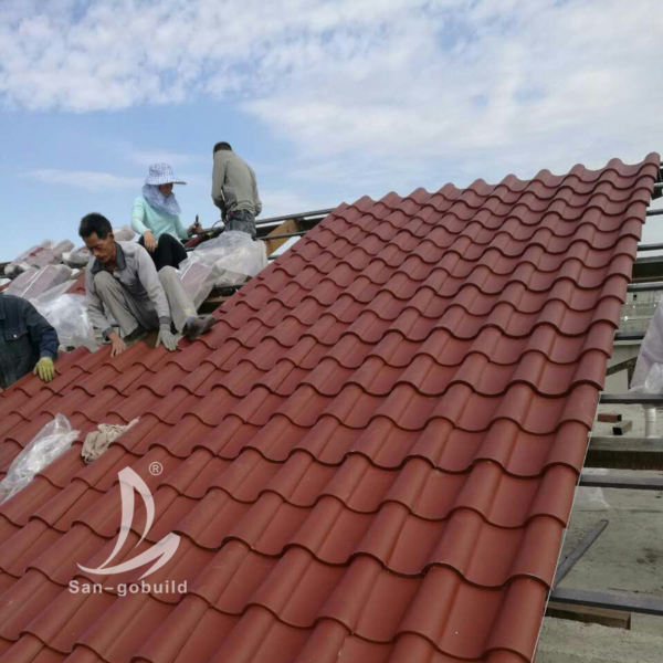 Chinese Traditional Roofing Tiles High Polymer Synthetic Roof Tiles for Temple Pagoda