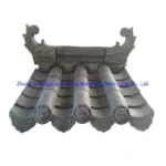 Chinese Traditional Style Temple House Building Black Grey Green Color Synthetic Resin Roofing Tile