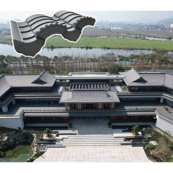 Ching Dynasty Roofing Sheet High Polymer Building Materials Decorative Antique Roofing Tile