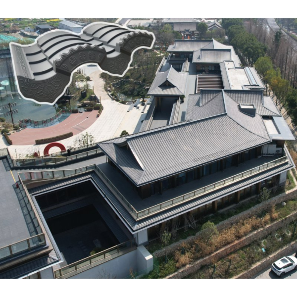 Ching Dynasty Roofing Sheet High Polymer Building Materials Decorative Antique Roofing Tile