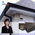 Classical Design Square Pipe Clamp Easy Installation Rainwater Downspout Aluminium Rain Gutters