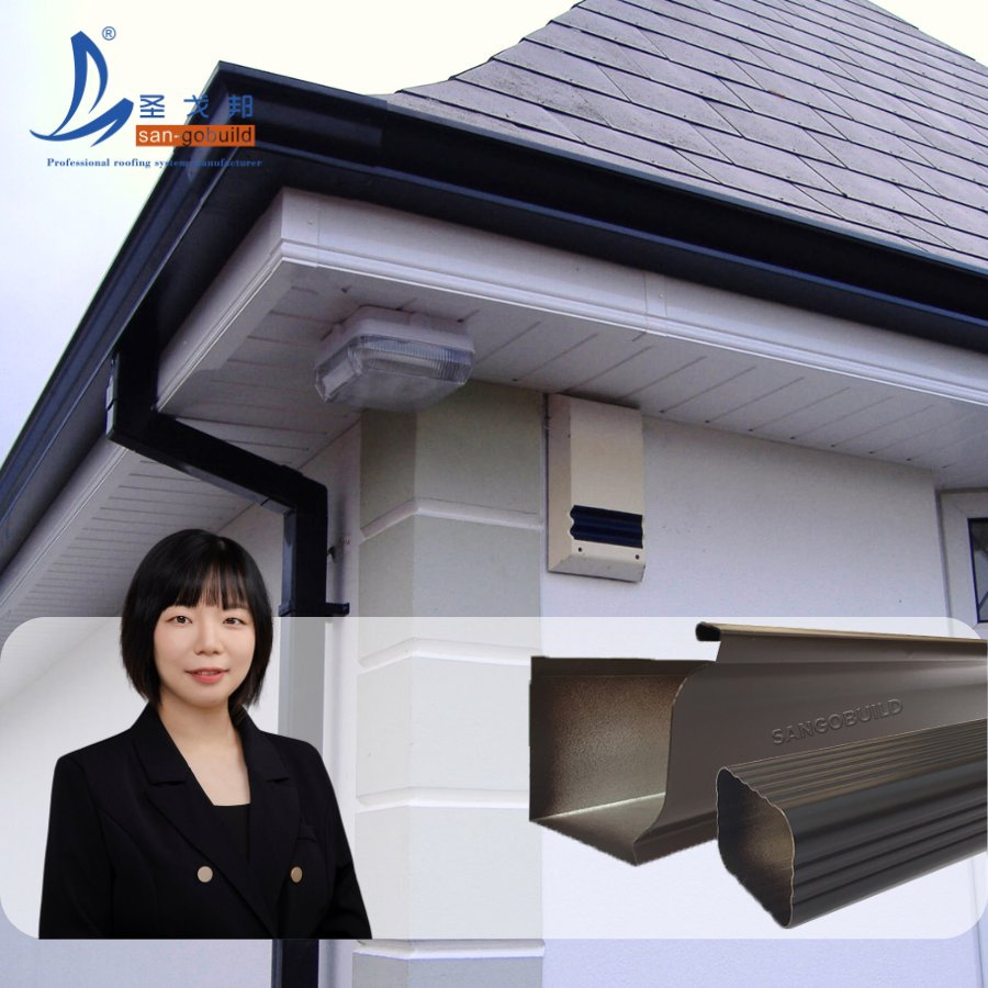 Classical Design Square Pipe Clamp Easy Installation Rainwater Downspout Aluminium Rain Gutters Classical Design Square Pipe Clamp Easy Installation Rainwater Downspout Aluminium Rain Gutters