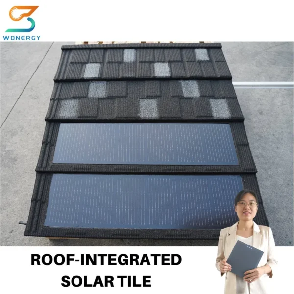 Clean Electricity Generation Factory Wholesale Price Roof Covering Solar Panels Roof Tile