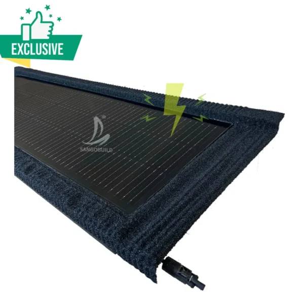 Clean Energy Solar Greenhouse 80W Solar Cell Panel BIPV Solar Roof Tiles