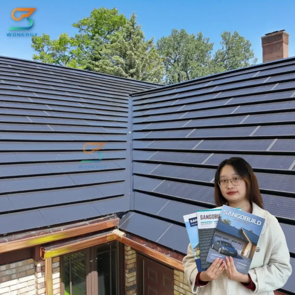 Clean Solar Energy System One Stop Roofing System Factory Wholesale Prices One Watt Flat Solar Roof Tile