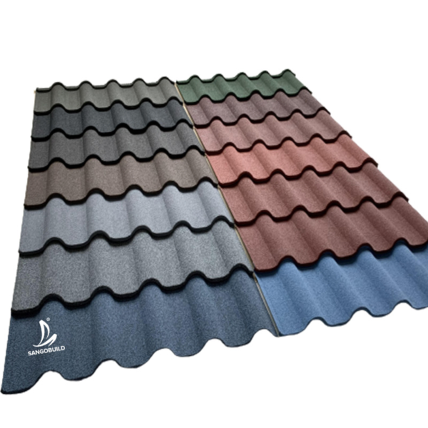 Color Corrugated Stone Coated Metal Roof Tile Materials Steel Roofing Sheet Golan Design Tile Manufacturers