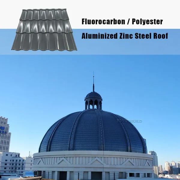 Color Metal Steel Sheet Roofing Tile PPGI PPGL Prepainted Galvanized Corrugated Steel Roofing Sheet Fluorocarbon Polyester Paint Roof Tile