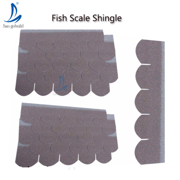 Color Roof Philippines Roofing Material Fish Scale Asphalt Shingle
