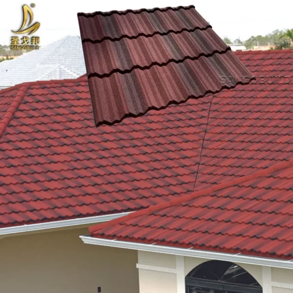 Color Stone Coated Metal Roof Tile Popular Building Material for House Roof Cover
