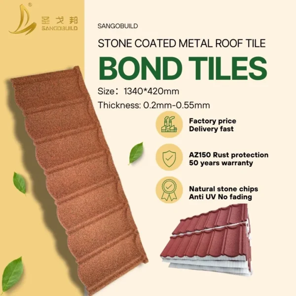 Color Stone Coated Steel Roof Sheets, High Quality Interlocking Shake Tile Alu-Zinc Bent Type Metal Roof Tiles Prices