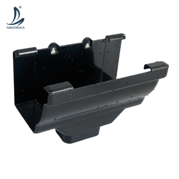 Colorful White Brown Black PVC Rain Gutter Square Downpipes Rain Pipe