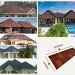 Construction Material 1340*420mm Aluminized Zinc Steel Roofing Sheet Stone Coated Metal Roof Tiles