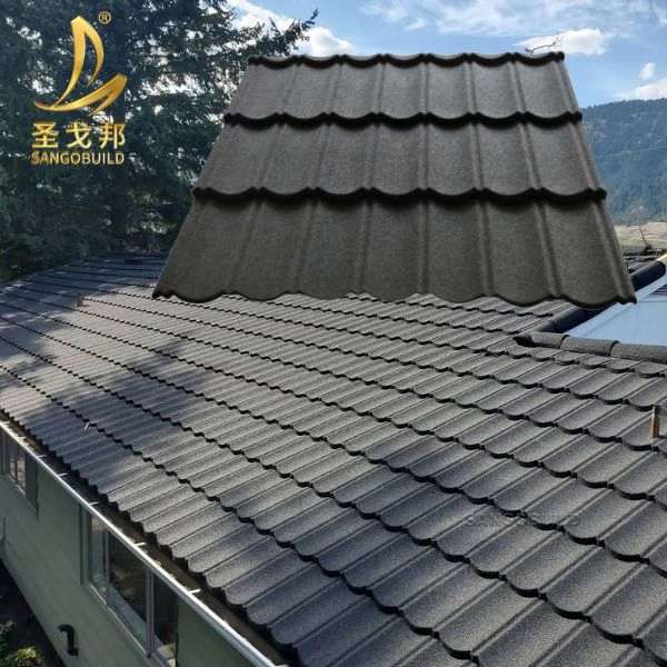 Customization Thickness Bond Type Lightweight Color Stone Coated Metal Accessories Roof Tile