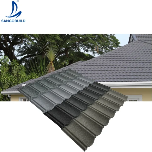 Customization Thickness New Color Bond Type Lightweight Stone Coated Metal Roofing Tile