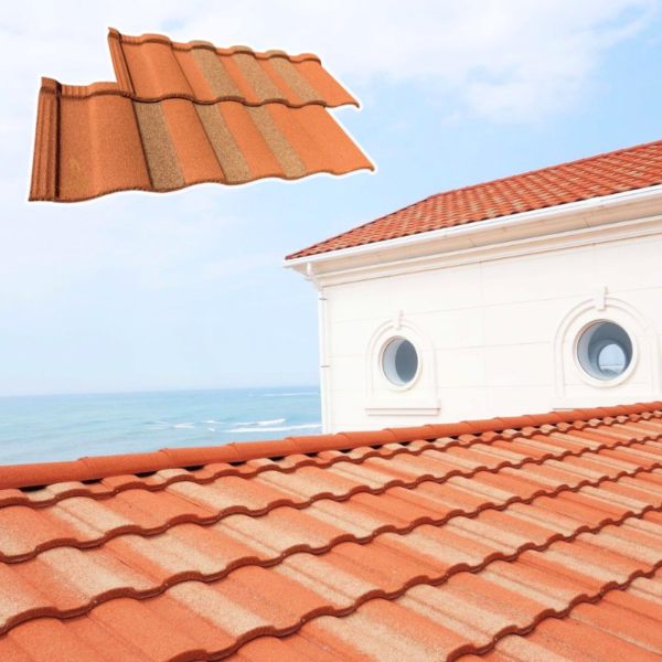 Decorative Aluminum Roofing Material Eco-Friendly Roman Waterproof Stone Coated Metal Roof Tile