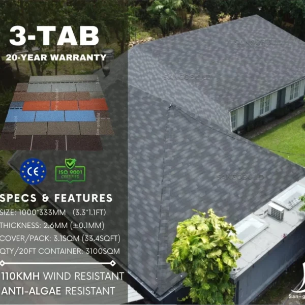Decorative Asphalt Roof Shingles Dark Laminated Architectural Roof Shingles Asphalt Tile
