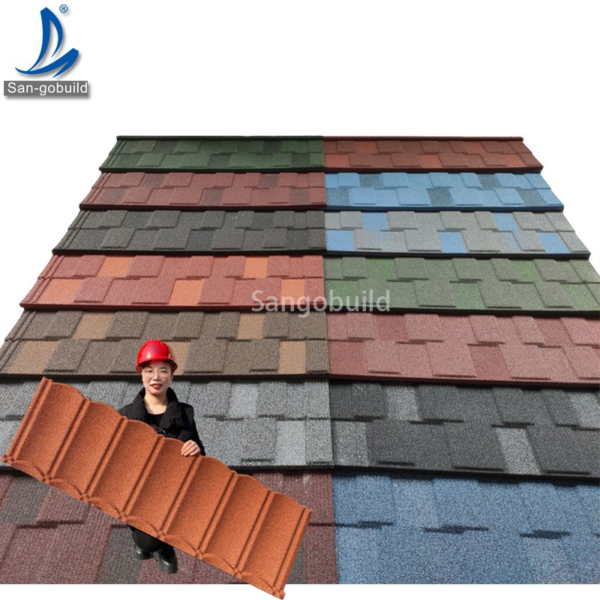 Decorative Roofing Materials Aluminum Stone Coated Metal Roof Tile Steel Roof