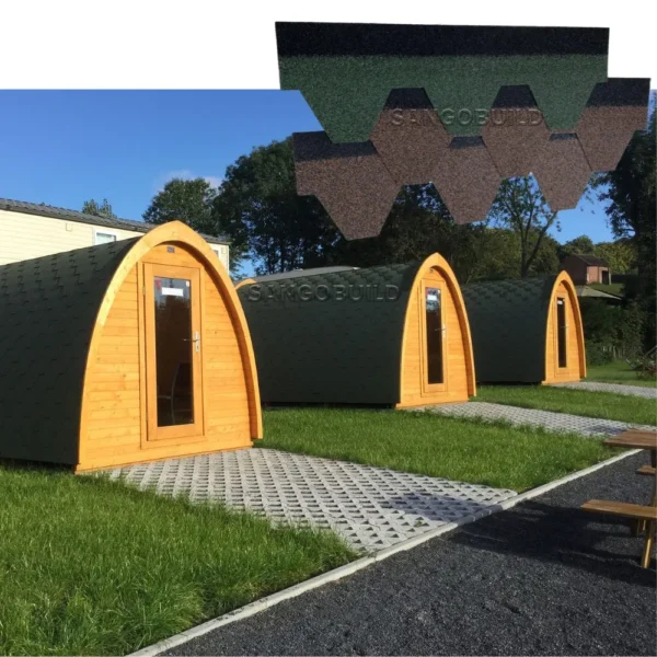 Decorative Villa Fiberglass Roofing Sheet Modified Sbs Bitumen Single Layer Asphalt Shingles