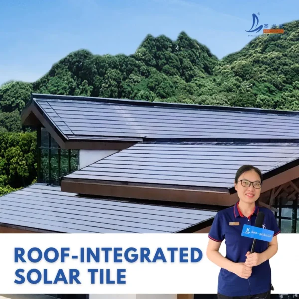 Denmark Clean Energy Solar BIPV Rooftop System Greenhouse Solar Glass Panels Tile for Roof