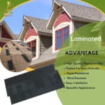 Double Layer Laminated Bitumenroof Covers Colorful Stone Coated Building Materials Asphalt Shingles