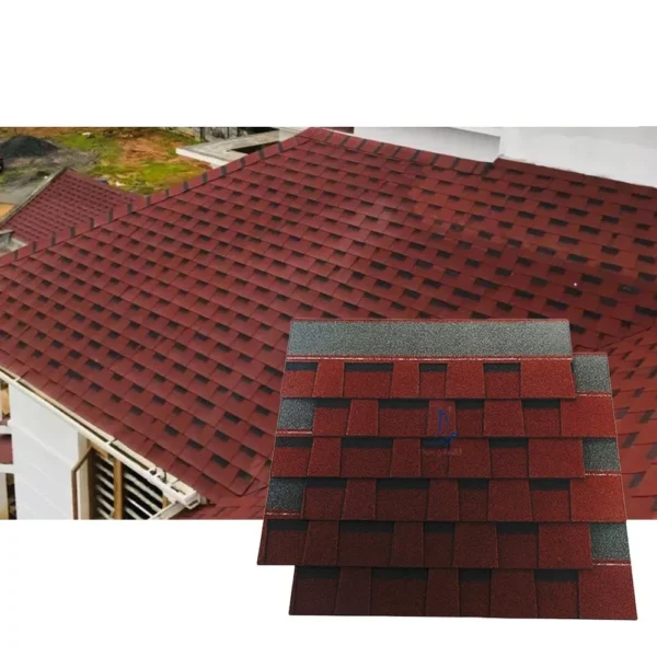 Double Layer Waterproof Roofing Material Black Architecture Asphalt Shingles Roof Tiles