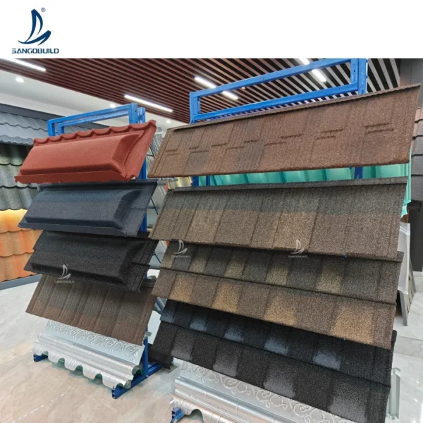 Durable Stone Coated Roof Tiles Waterproof and Fireproof Features for Villas