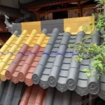 Easy Installing Polymer Material Lightweight Chinese Roof Tile for Temple Style Rooftop