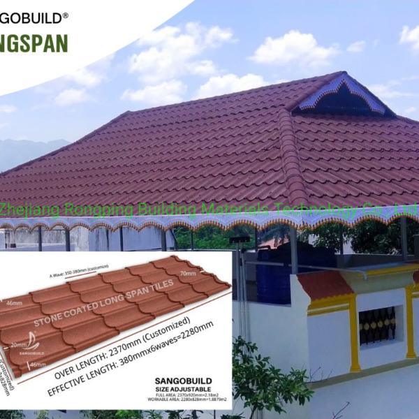 Eco-Friendly Sand Coated Metal Roof Kenya Stone Coated Metal Tiles Hot Sales Metal Roof