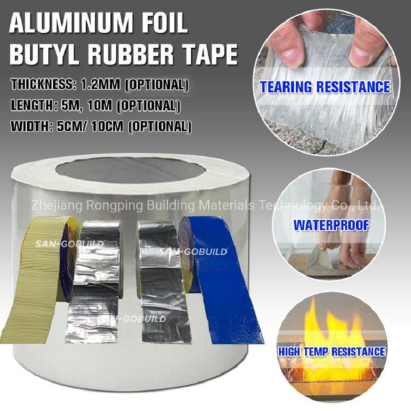 Economical Materials New Products High Quality Anti-Roof Leakage Heat Resistance Rubberized Waterproof Butyl Seal Tape