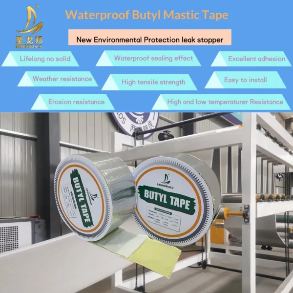 Economical Materials New Products High Quality Anti-Roof Leakage Heat Resistance Rubberized Waterproof Butyl Seal Tape