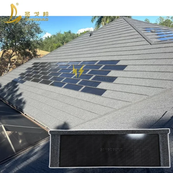 Energy Efficient Flexible Solar Panels Photovoltaic System Integrated Solar Roof Tiles