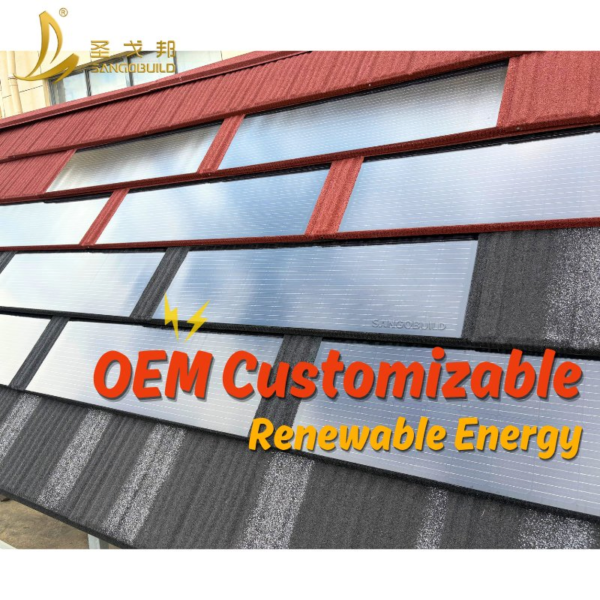 Energy Efficient Flexible Solar Panels Photovoltaic System Integrated Solar Roof Tiles