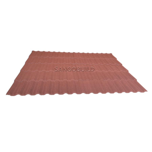 Enhanced Noise Reduction Design Outdoor Tile Aluminium-Zink Stone Coated Metal Roof Tiles