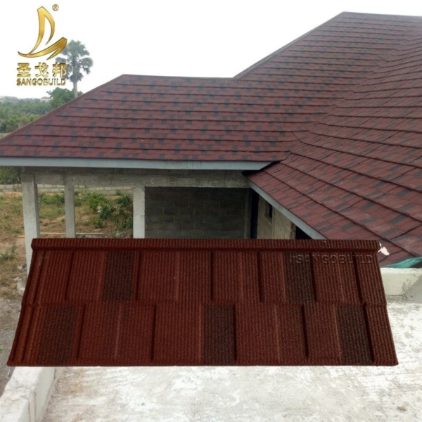 European Quality Standard Colour Roman Shingles South Africa Stone Coated Roofing Tiles