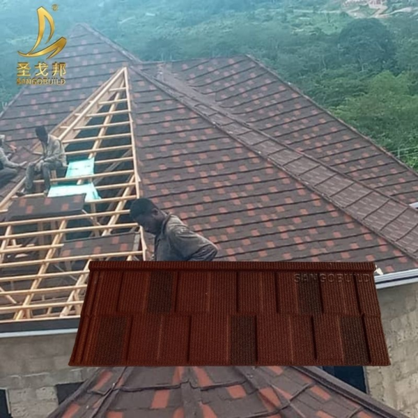 European Quality Standard Colour Roman Shingles South Africa Stone Coated Roofing Tiles