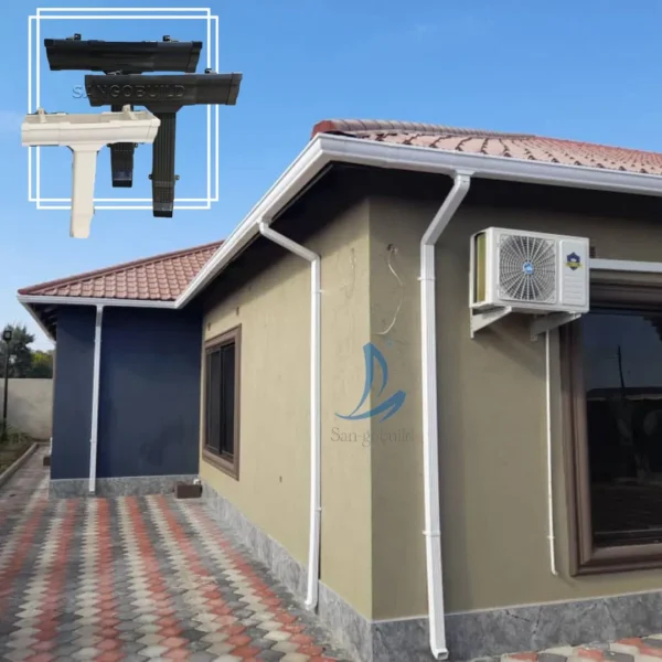 Factory Direct Supply 7inch Square Rain Gutter/ 5.2inch PVC Gutter Price/ Lagos Onitsha Abuja Nigeria Plastic Rain Gutters Water Collector