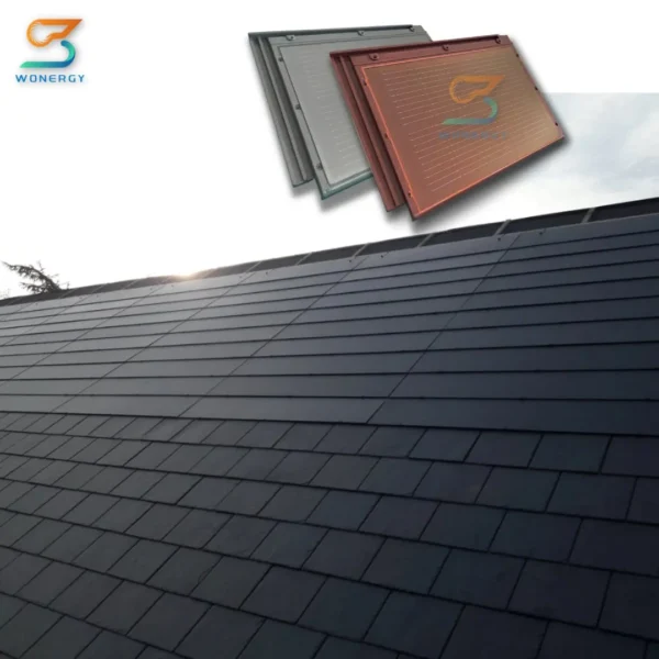 Factory Price 60 Years Lifespan Solar Cell Double Glass Solar Roof Tile