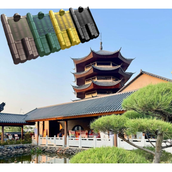 Factory Sale BIPV Traditional Bamboo Solar Roofing Sheet Photovoltaic Solar Roof Tile